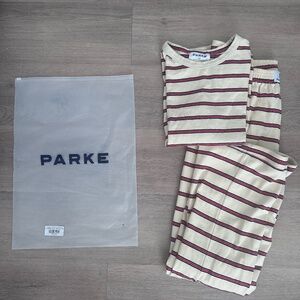 Parke striped tshirt and pants in red